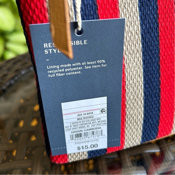 Universal Thread Red And Blue Striped Clutch/Makeup Bag (2-pack Bundle) - Picture 4 of 11